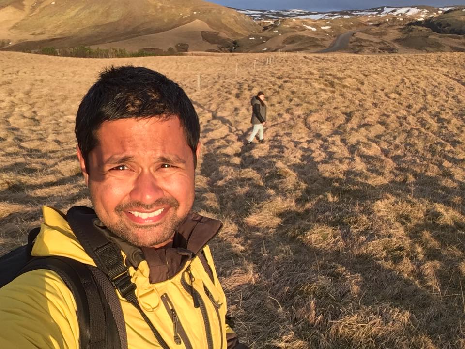 Hiking through mossy lava fields to Haifoss