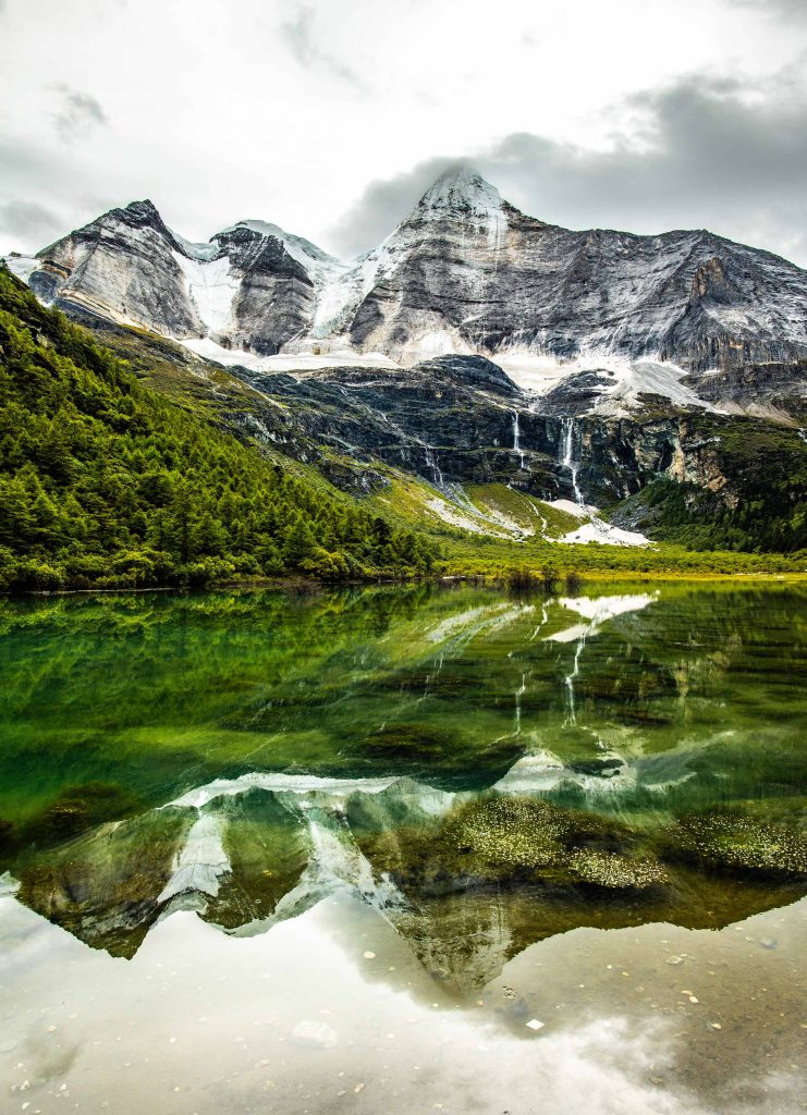 Stunning mountain scenery inside Yading Nature Reserve, Sichuan, China